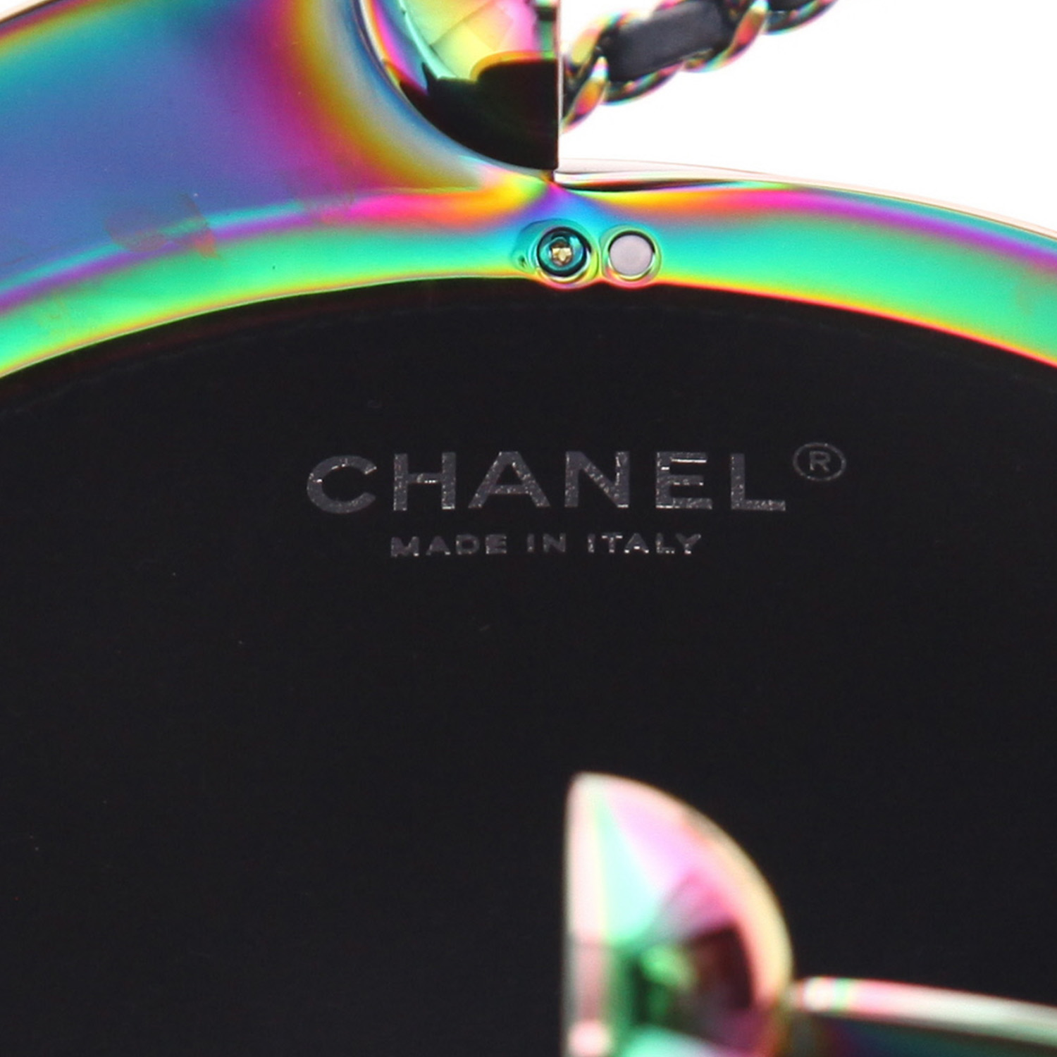 Bolso joya Chanel  Editions Limitées en plexiglás negro y multicolor - Detail D2