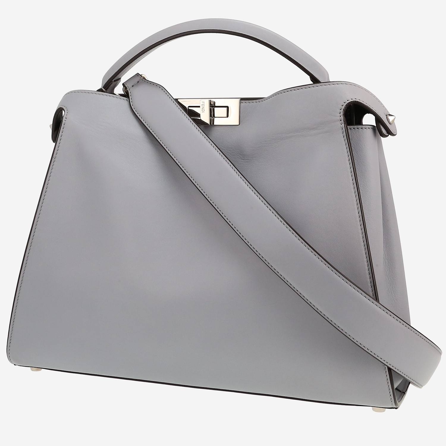 Bolso de mano Fendi  Peekaboo en cuero azul claro