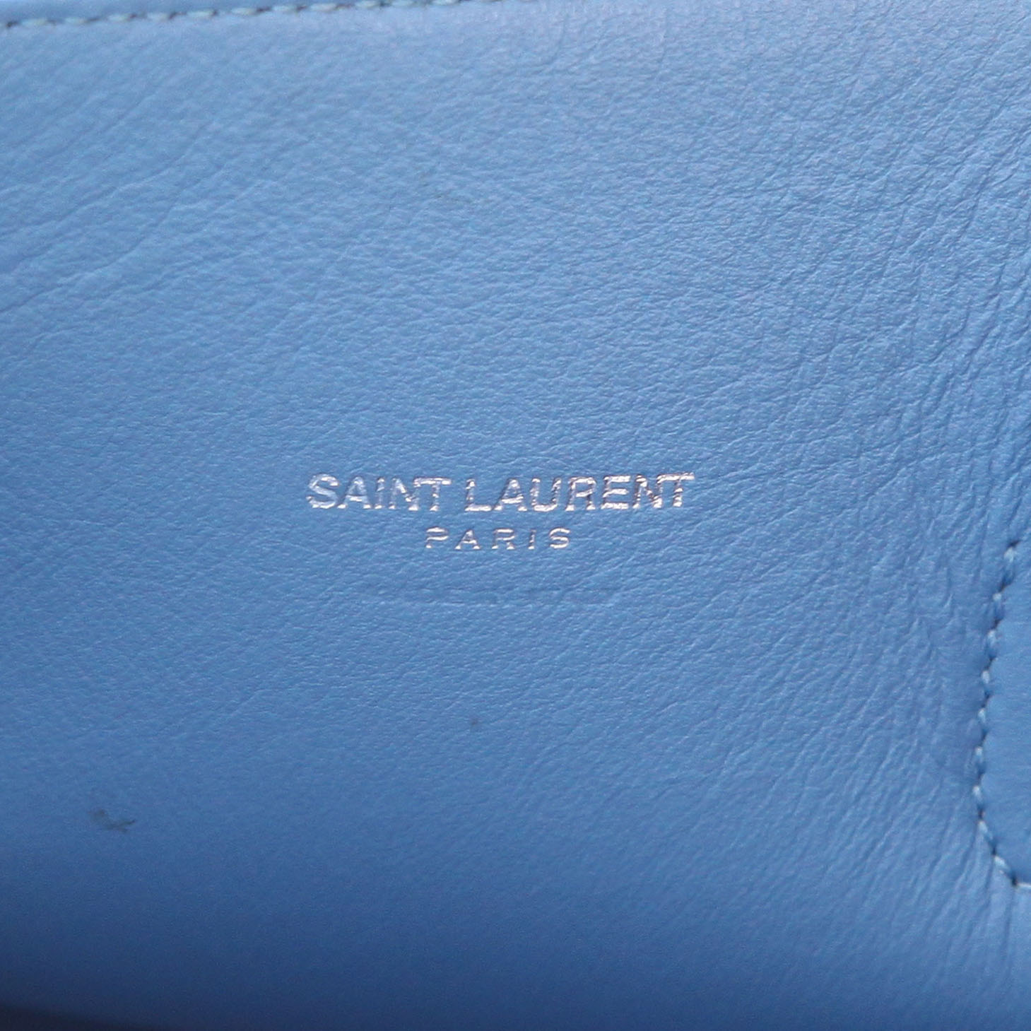 Saint Laurent  Sac de jour Baby handbag  in blue leather - Detail D2