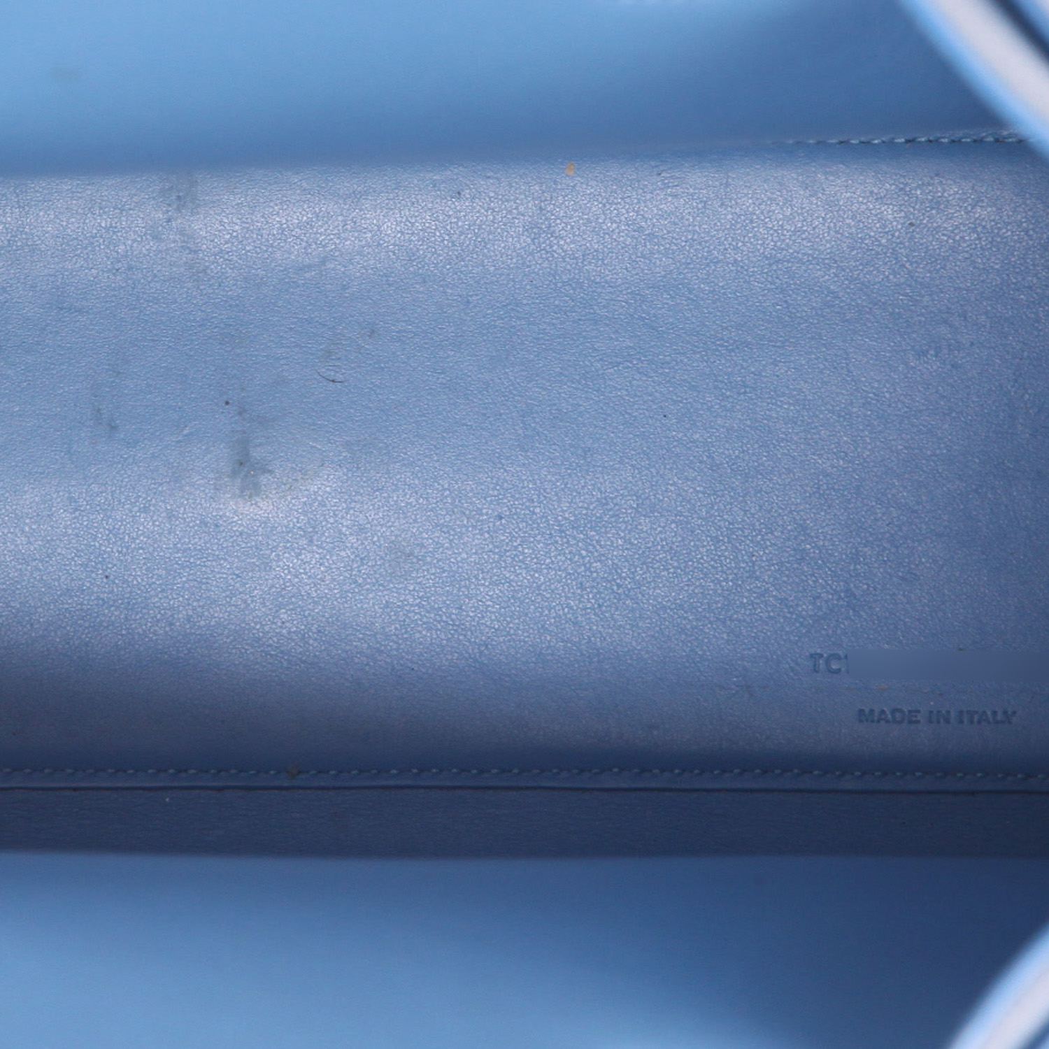 Bolso de mano Saint Laurent  Sac de jour Baby en cuero azul - Detail D4