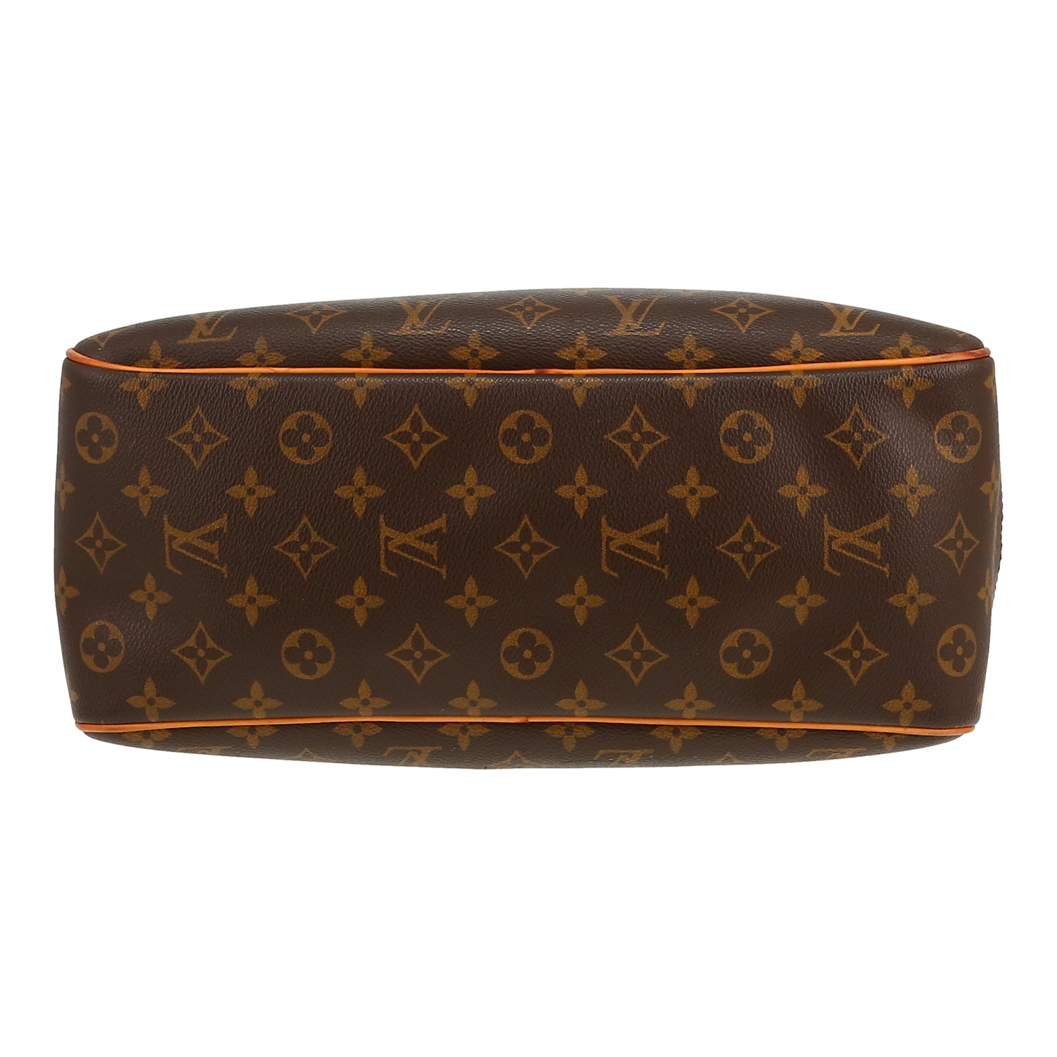 Borsa Louis Vuitton  Deauville in tela monogram marrone e pelle naturale - Detail D1