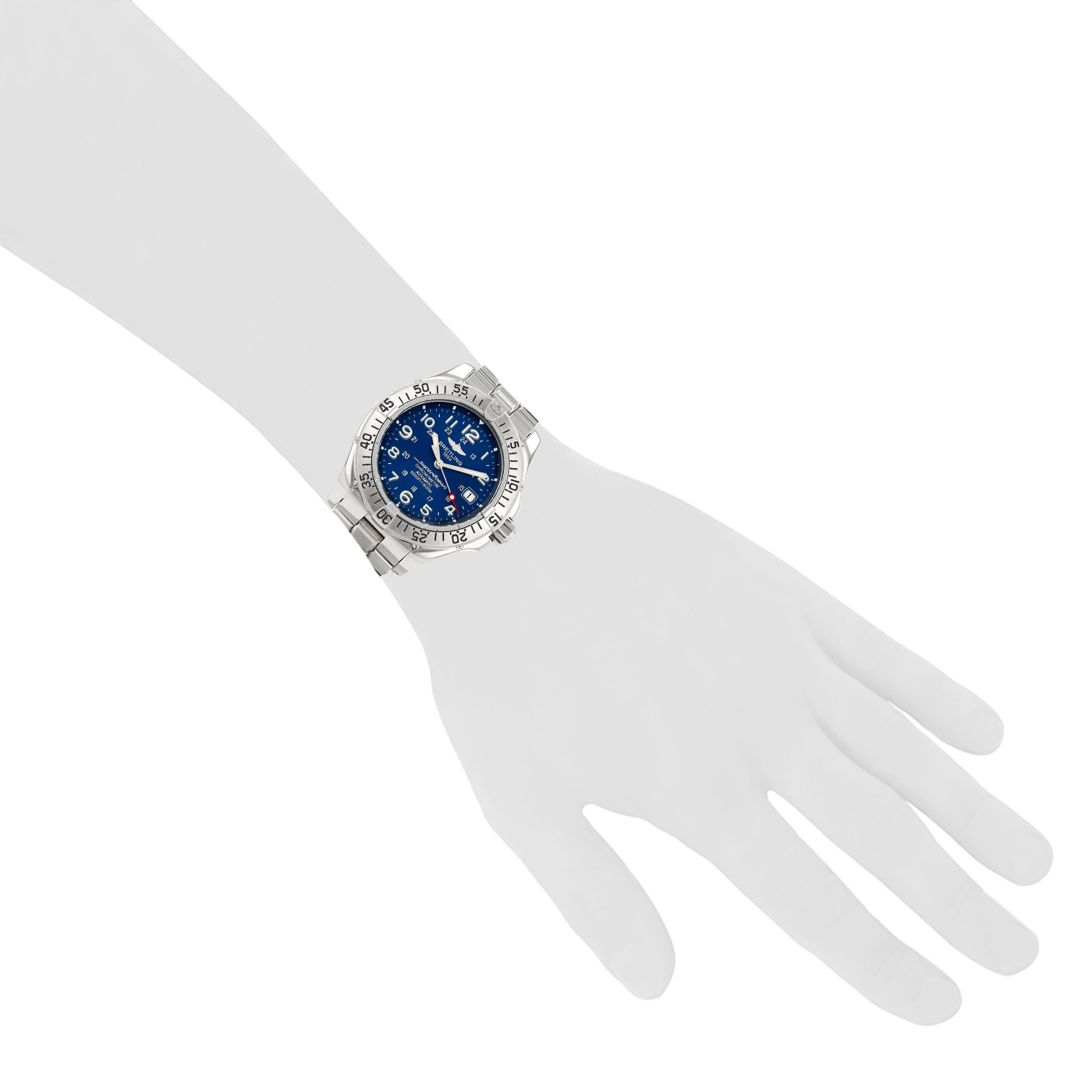 Reloj Breitling Superocean de acero Ref: Breitling - A17360  Circa 2000 - Detail D1