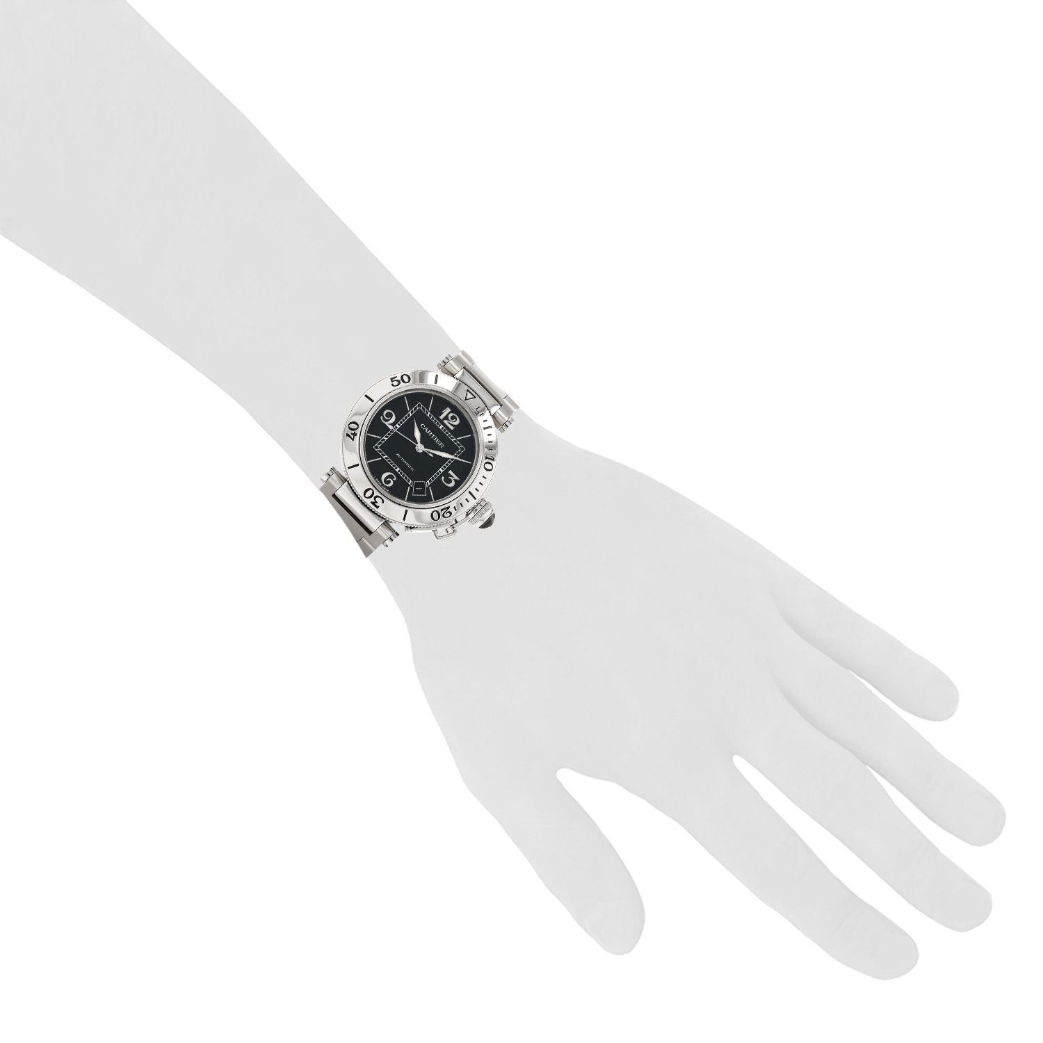 Cartier Pasha  in stainless steel Ref: Cartier - 2790  Circa 2000 - Detail D1