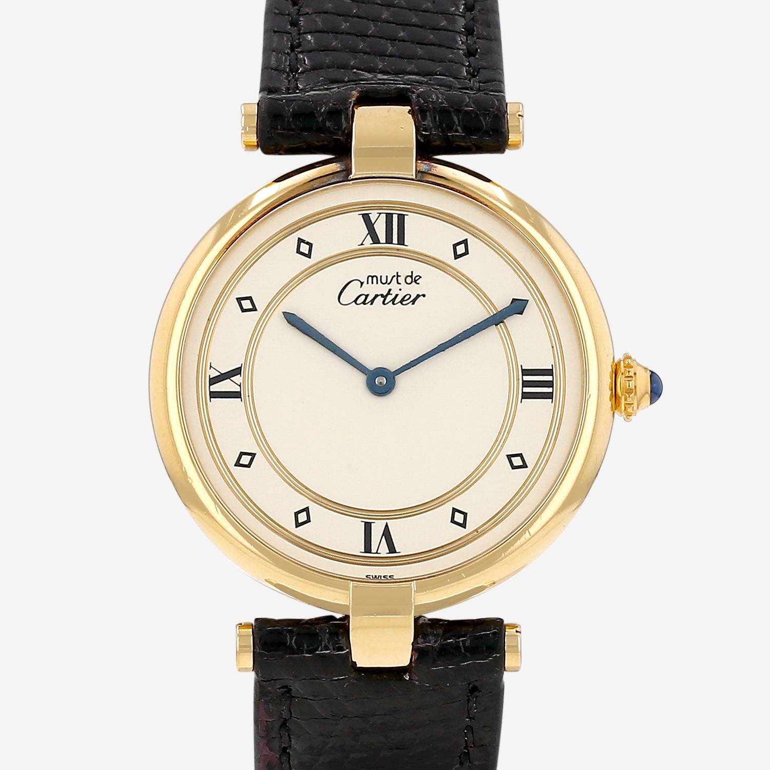 Reloj Cartier Must Vendôme de plata dorada Ref: Cartier - 590003  Circa 1990