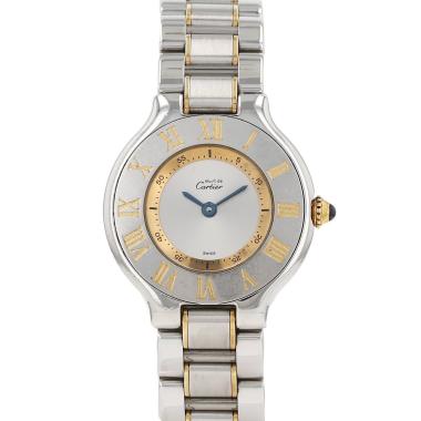 Orologio Cartier Must 21 in oro e acciaio Ref: Cartier - 1340  Circa 1990