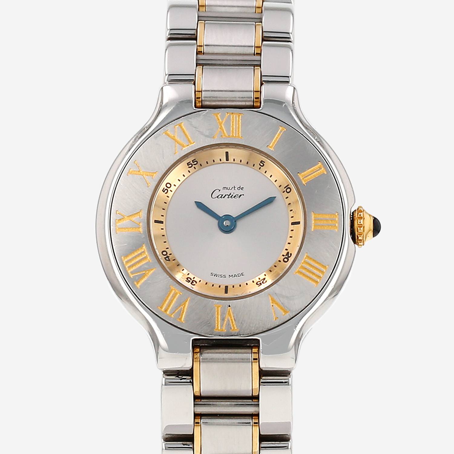 Orologio Cartier Must 21 in oro e acciaio Ref: Cartier - 1340  Circa 1990