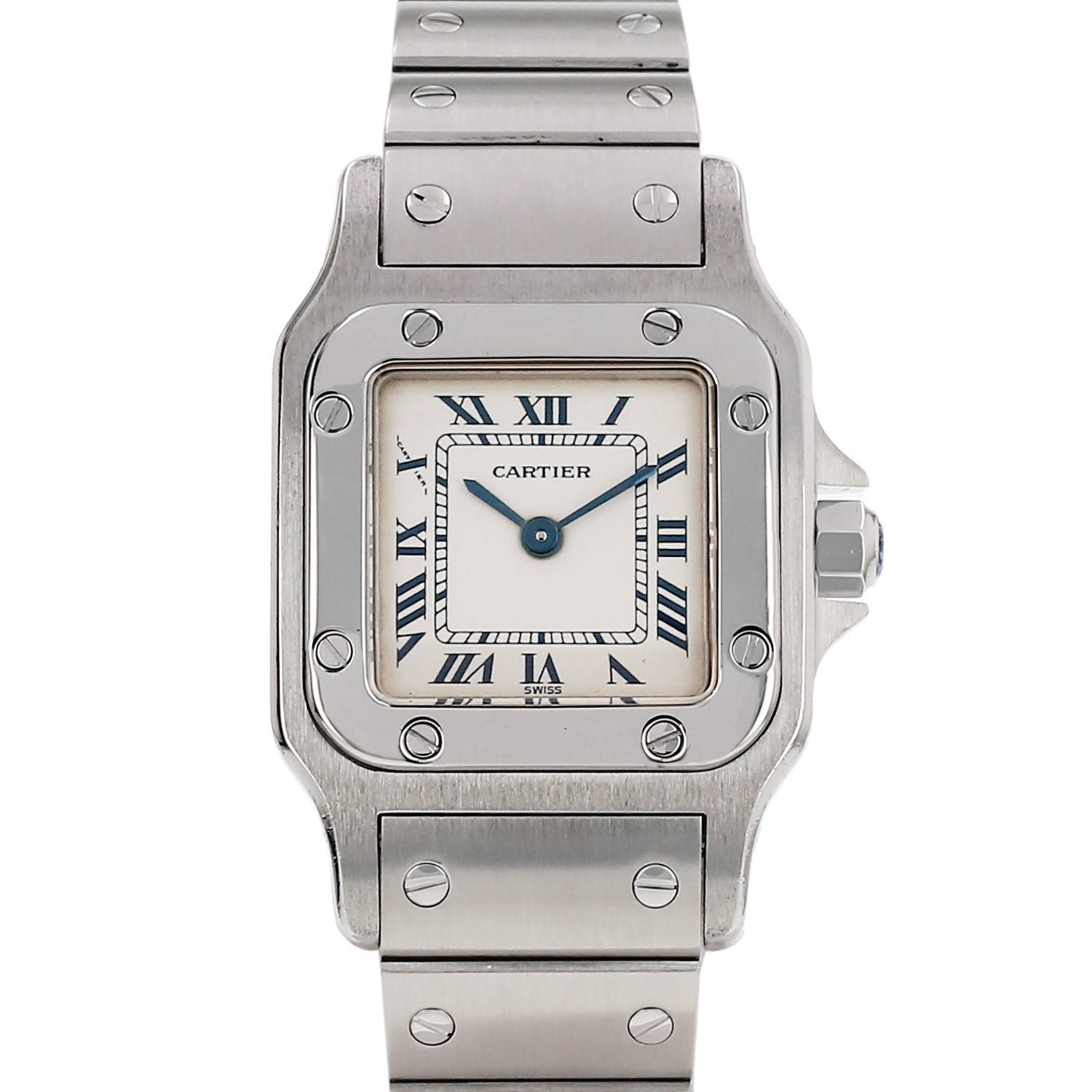 Montre Cartier Santos Galbée petit modèle en acier Ref: Cartier - Montre Cartier Santos Galbée petit modèle en acier Ref: Cartier -