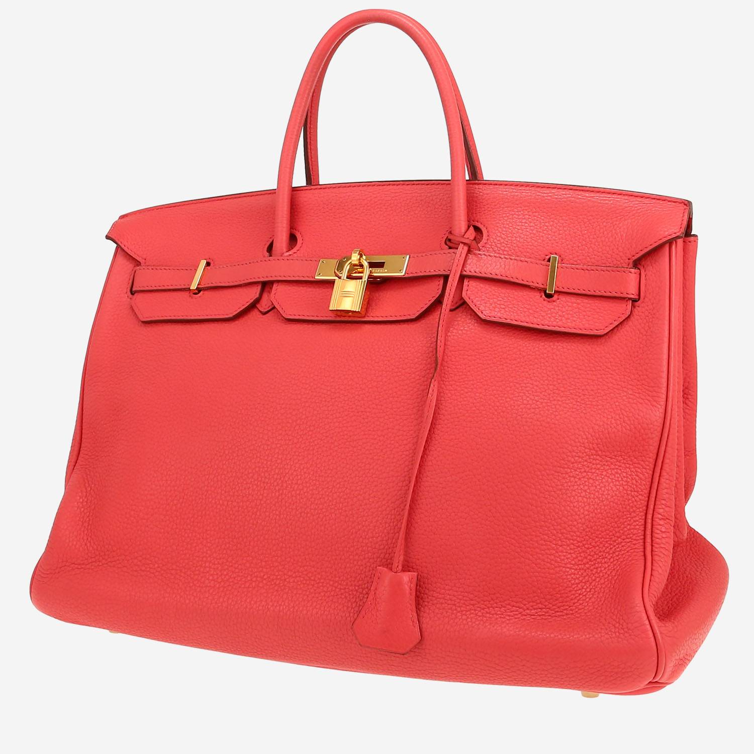 Bolso de mano Hermès  Birkin 40 cm en cuero togo rosa Jaipur