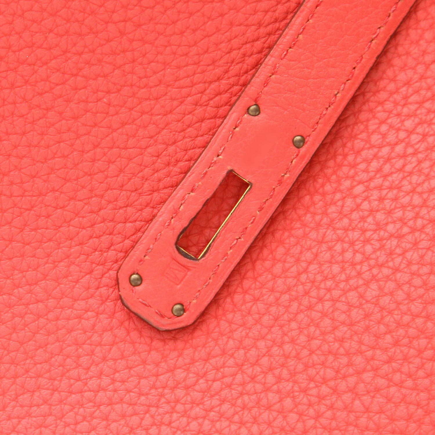 Bolso de mano Hermès  Birkin 40 cm en cuero togo rosa Jaipur - Detail D4