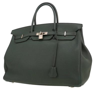 Bolso de mano Hermès  Birkin 40 cm en cuero togo Bleu Orage