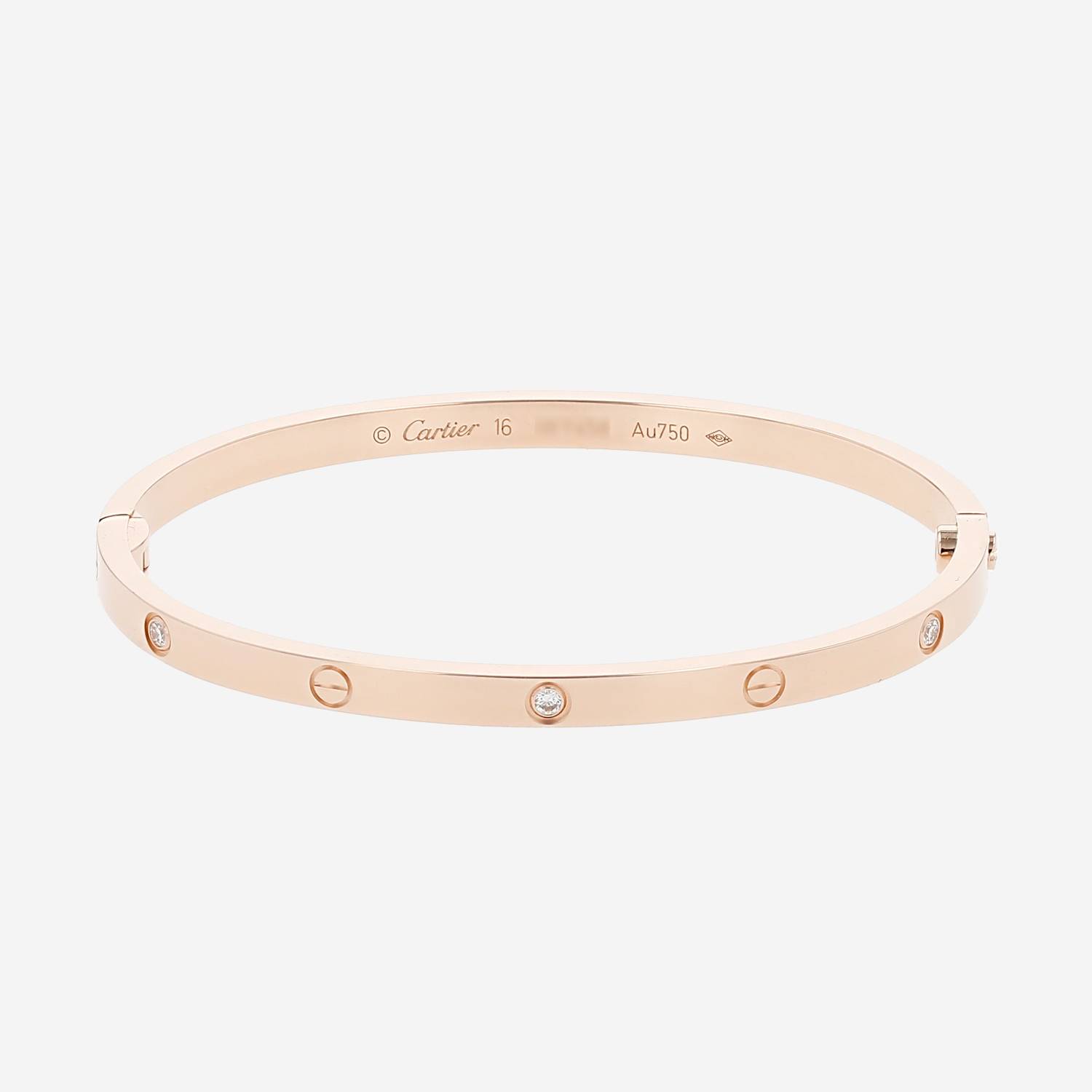 Cartier Love 6 diamants small model bracelet in pink gold and diamonds