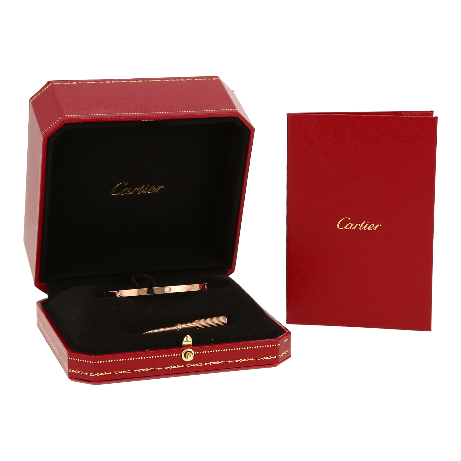 Cartier Love 6 diamants small model bracelet in pink gold and diamonds