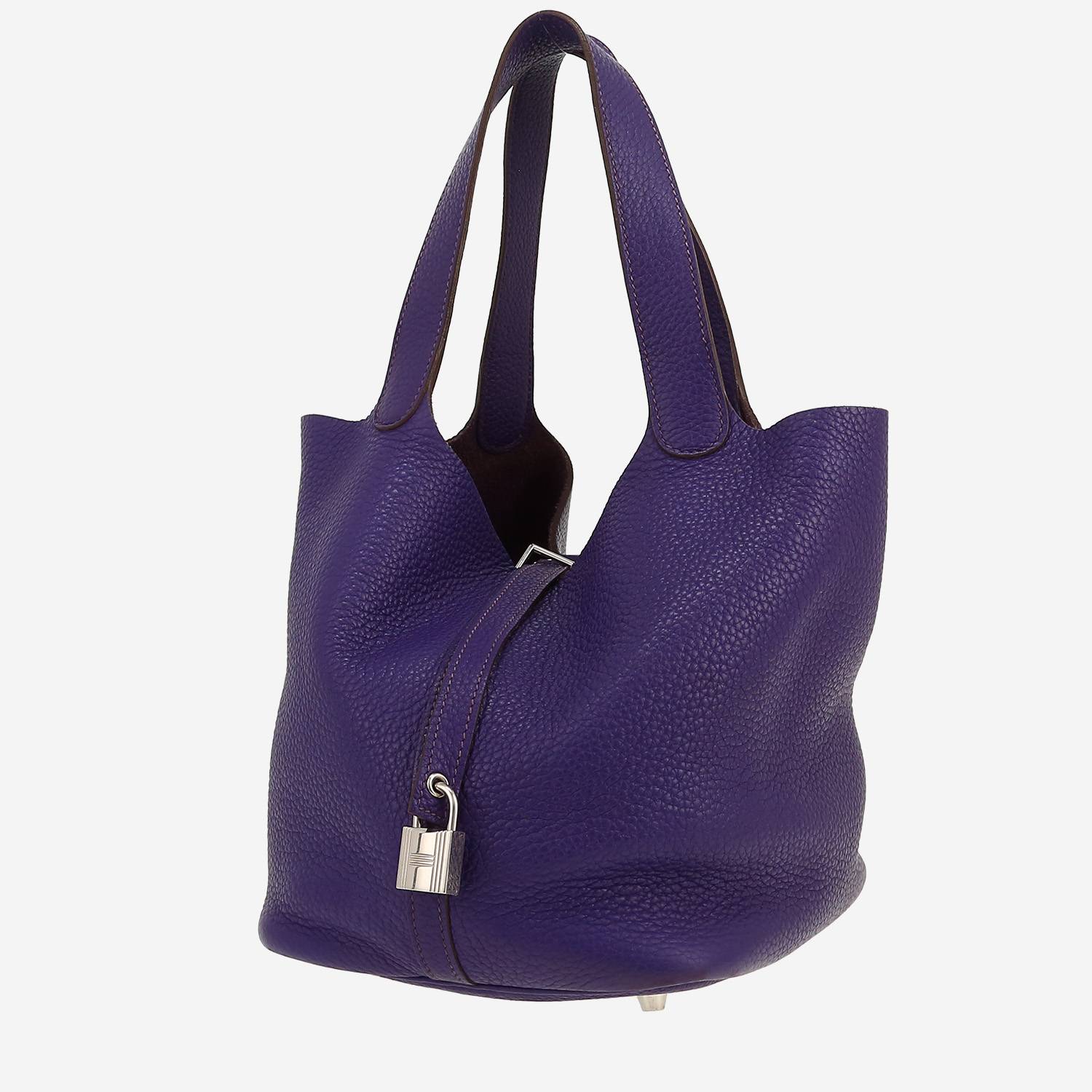 Hermès  Picotin 22 cm handbag  in purple Iris togo leather