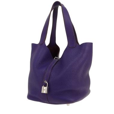 Sac à main Hermès  Picotin 22 cm en cuir togo violet Iris