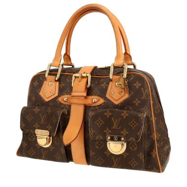 Sac à main Louis Vuitton  Manhattan en toile monogram marron et cuir naturel