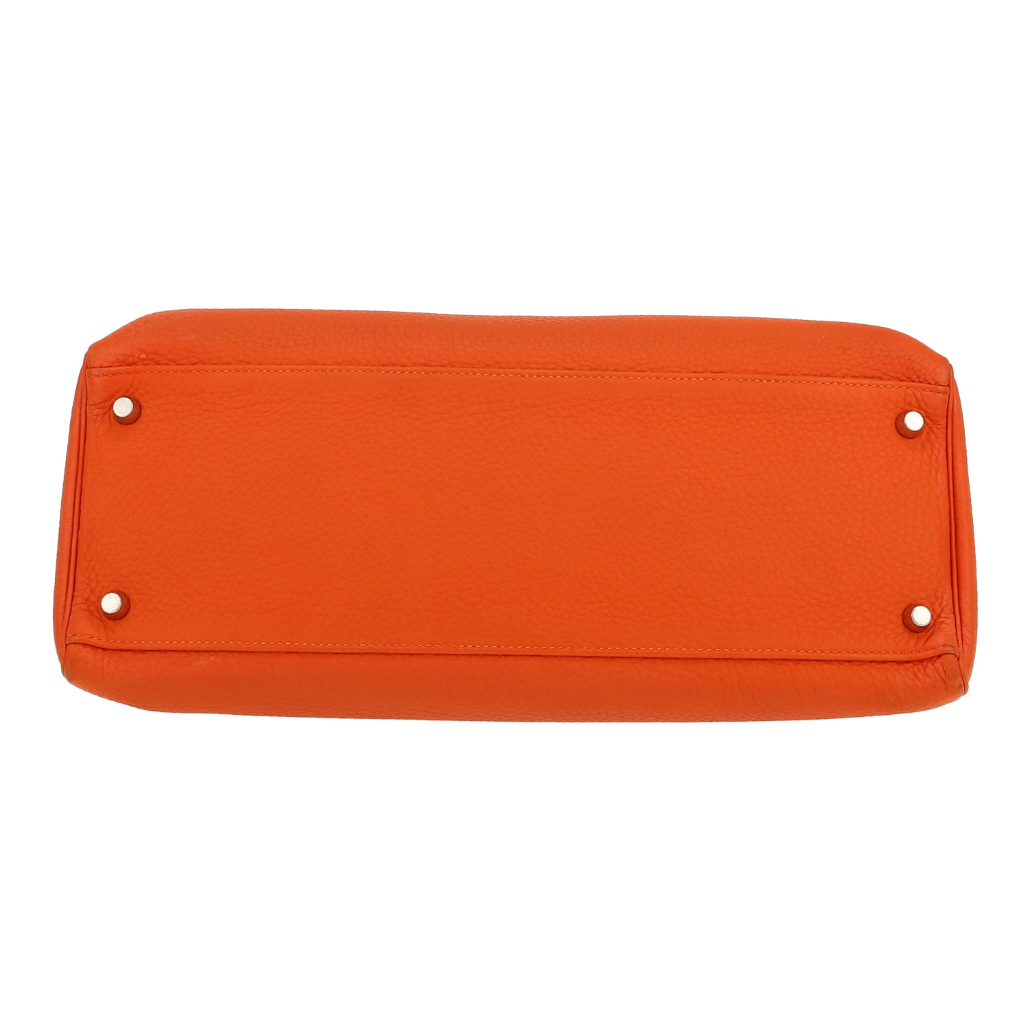 Borsa Hermès  Kelly 35 cm in pelle togo arancione - Detail D1