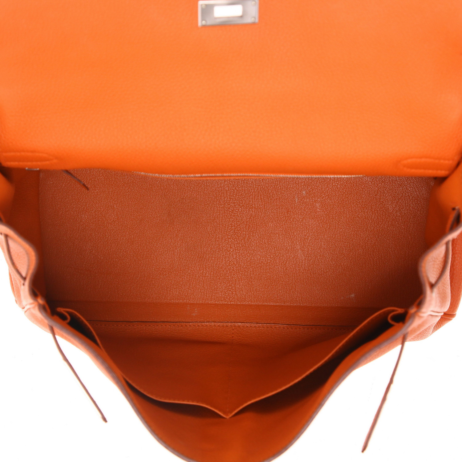 Borsa Hermès  Kelly 35 cm in pelle togo arancione - Detail D3