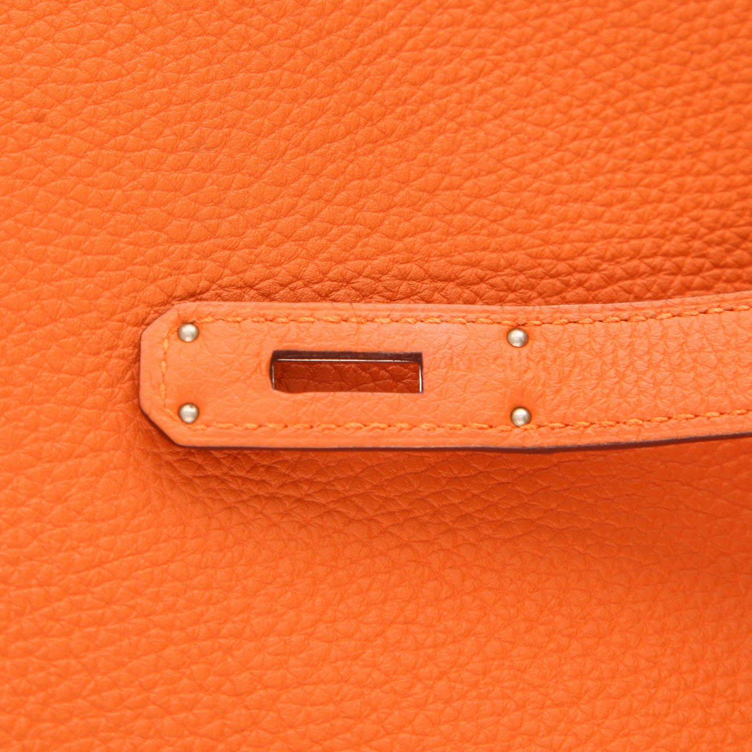 Sac à main Hermès  Kelly 35 cm en cuir togo orange - Detail D4