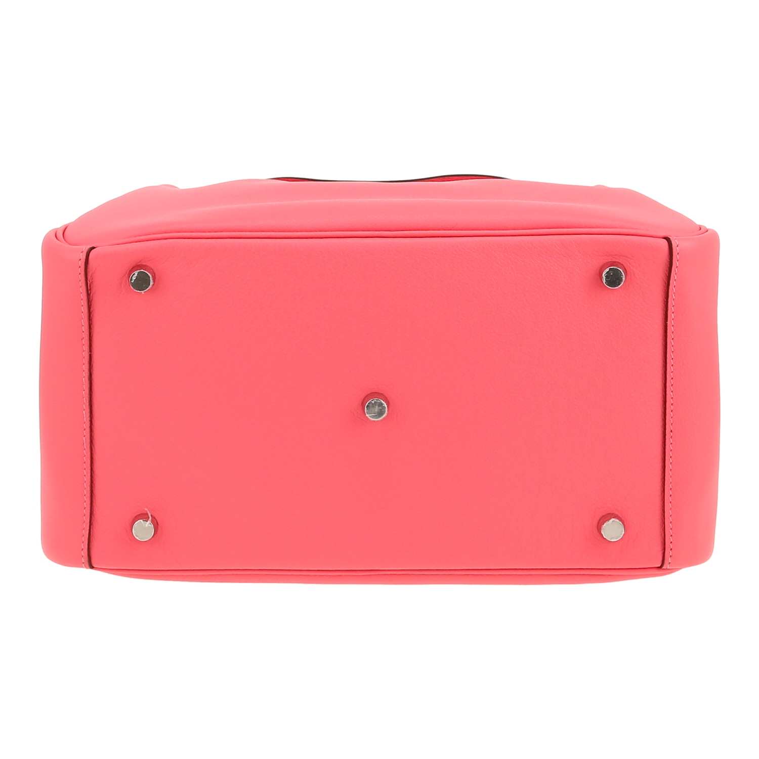 Hermès  Lindy 30 cm handbag  in azalea pink Swift leather - Detail D1