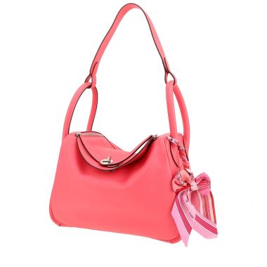 Borsa Hermès  Lindy 30 cm in pelle Swift rosa azalea