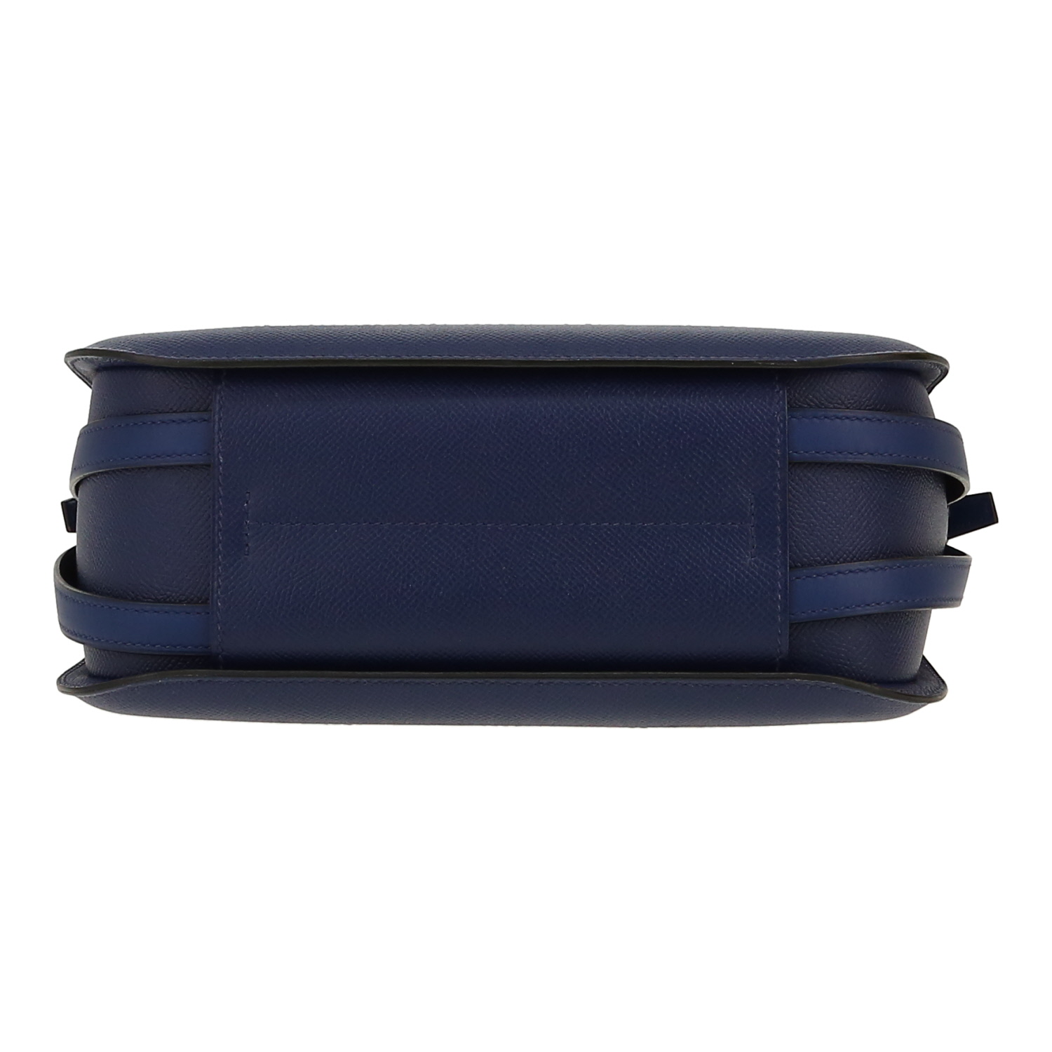Sac à main Hermès  Harnais en cuir epsom et cuir Swift bleu - Detail D1