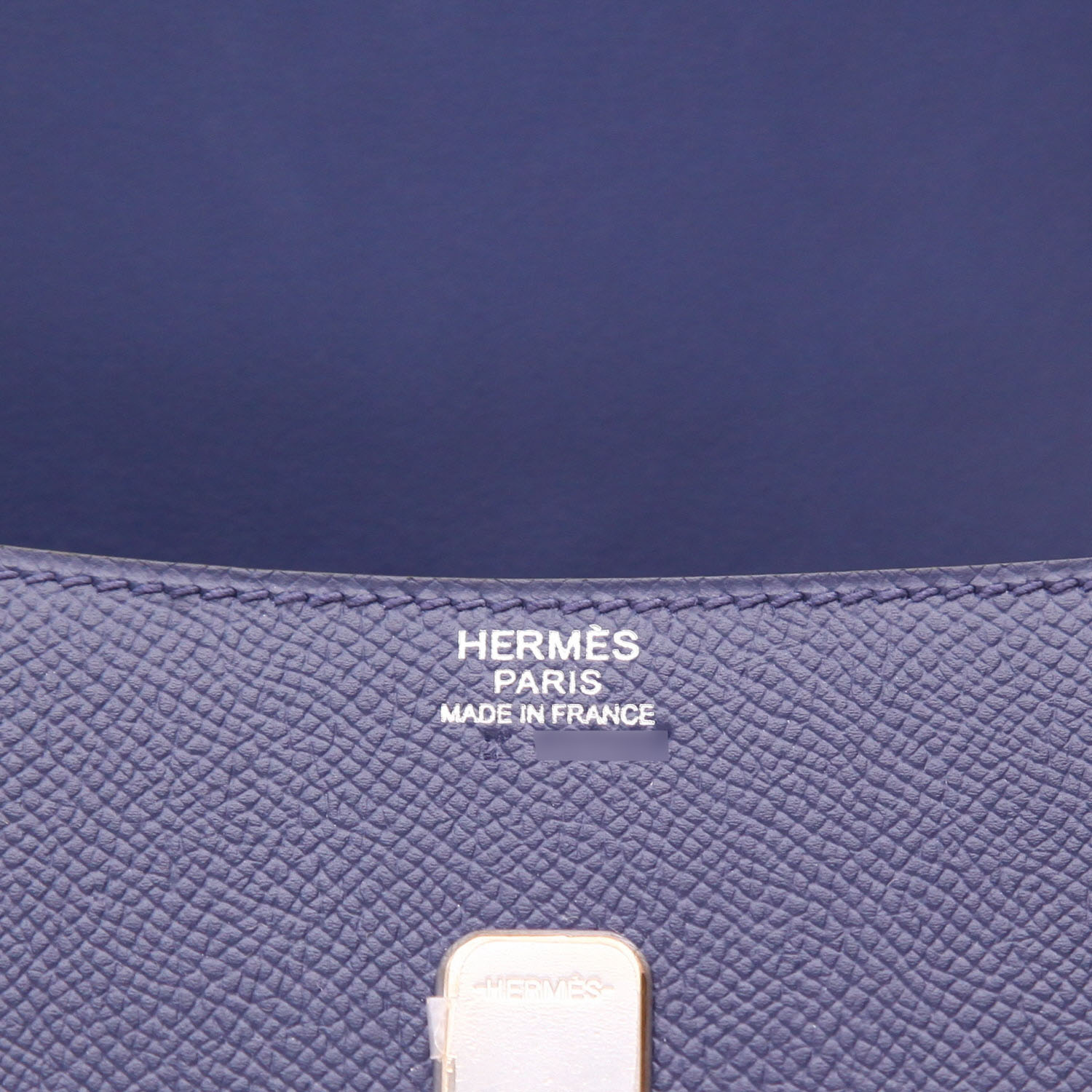 Hermès  Harnais handbag  epsom leather  and blue Swift leather - Detail D2
