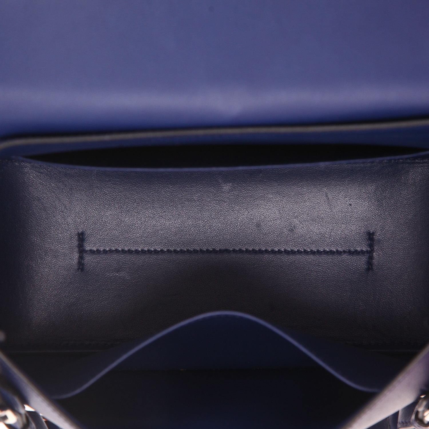 Hermès  Harnais handbag  epsom leather  and blue Swift leather - Detail D3