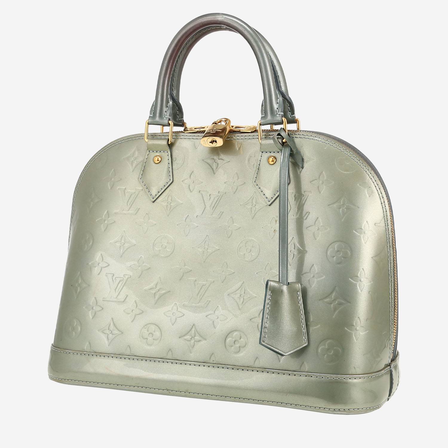 Louis Vuitton  Alma handbag  in green monogram patent leather