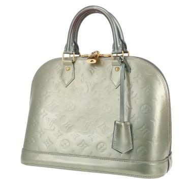 Louis Vuitton  Alma small model  handbag  in green monogram patent leather