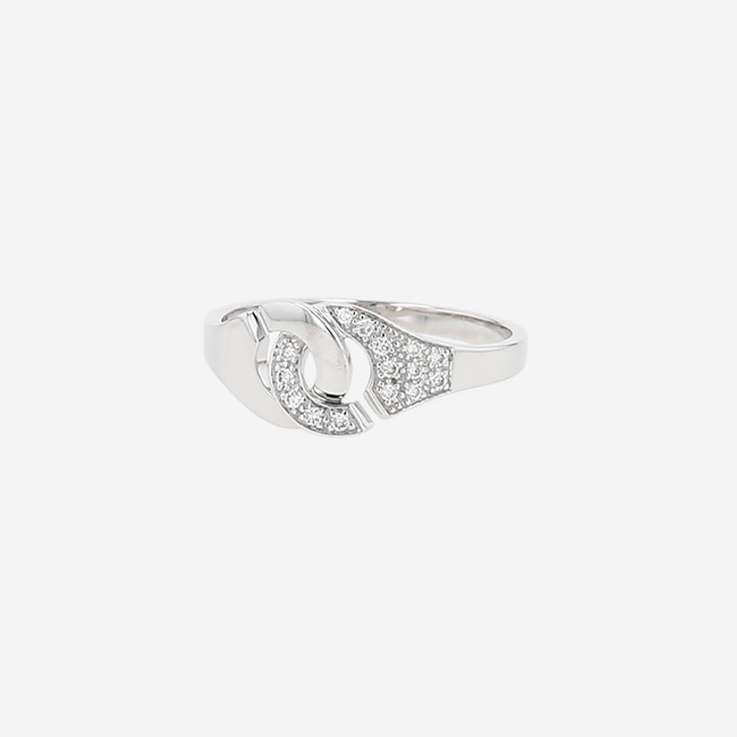 Dinh Van Menottes R8 ring in white gold and diamonds