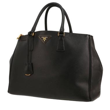 Prada  Galleria handbag  in black leather saffiano