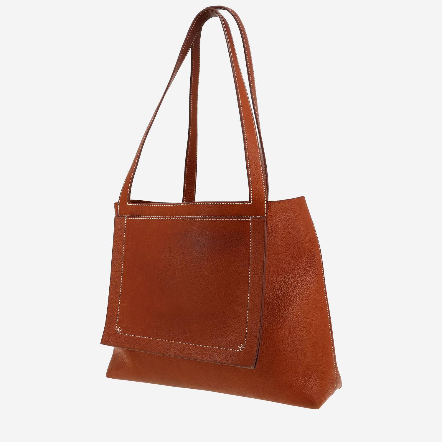 Hermès  Cabasellier shopping bag  in gold Barenia Faubourg