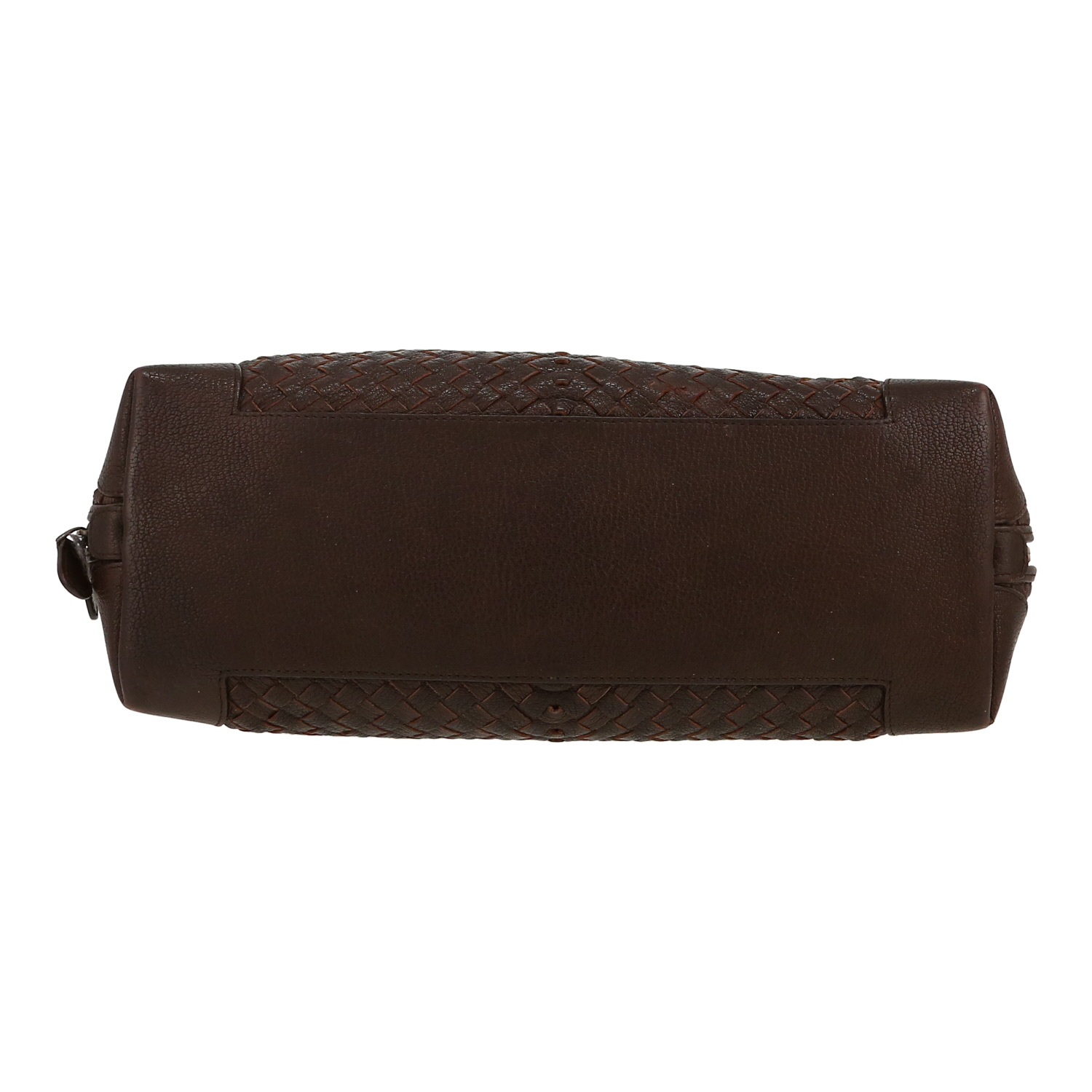 Bolso de mano Bottega Veneta   en cuero intrecciato marrón - Detail D1