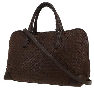 Bolso de mano Bottega Veneta   en cuero intrecciato marrón