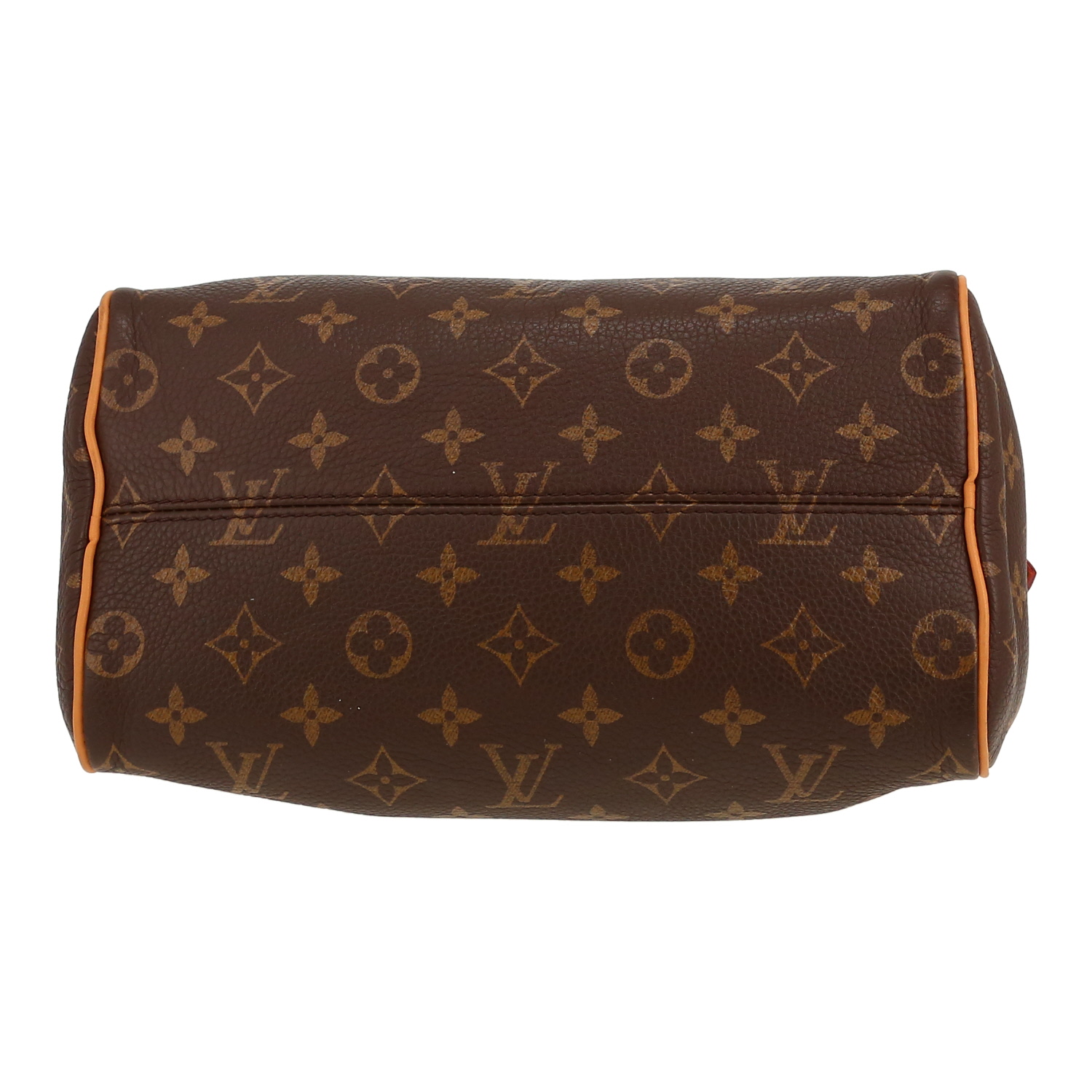 Louis Vuitton  Speedy P9 handbag  in brown monogram leather  and natural leather - Detail D1