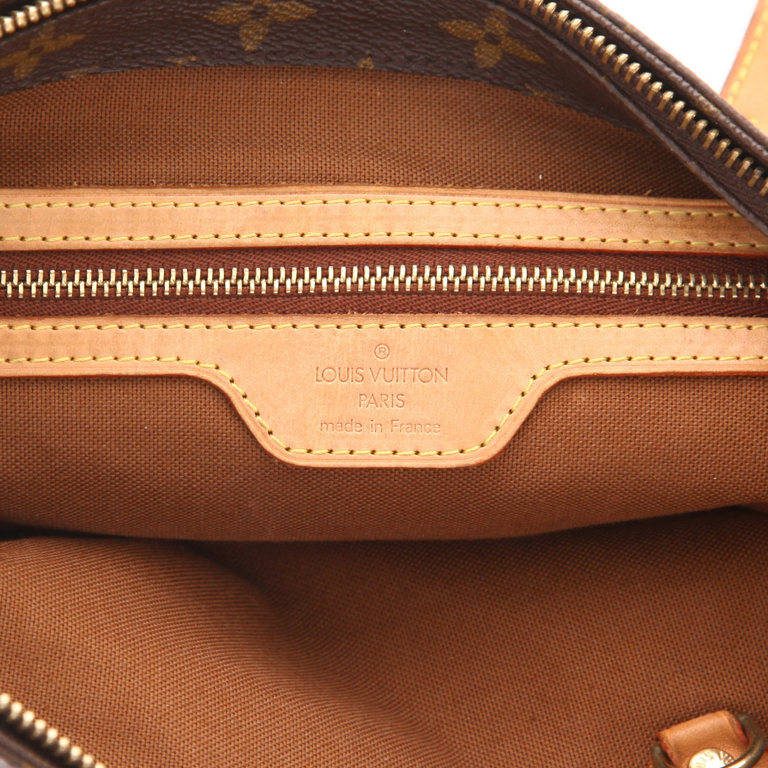 Bolso Cabás Louis Vuitton  Piano en lona Monogram revestida y cuero natural - Detail D2