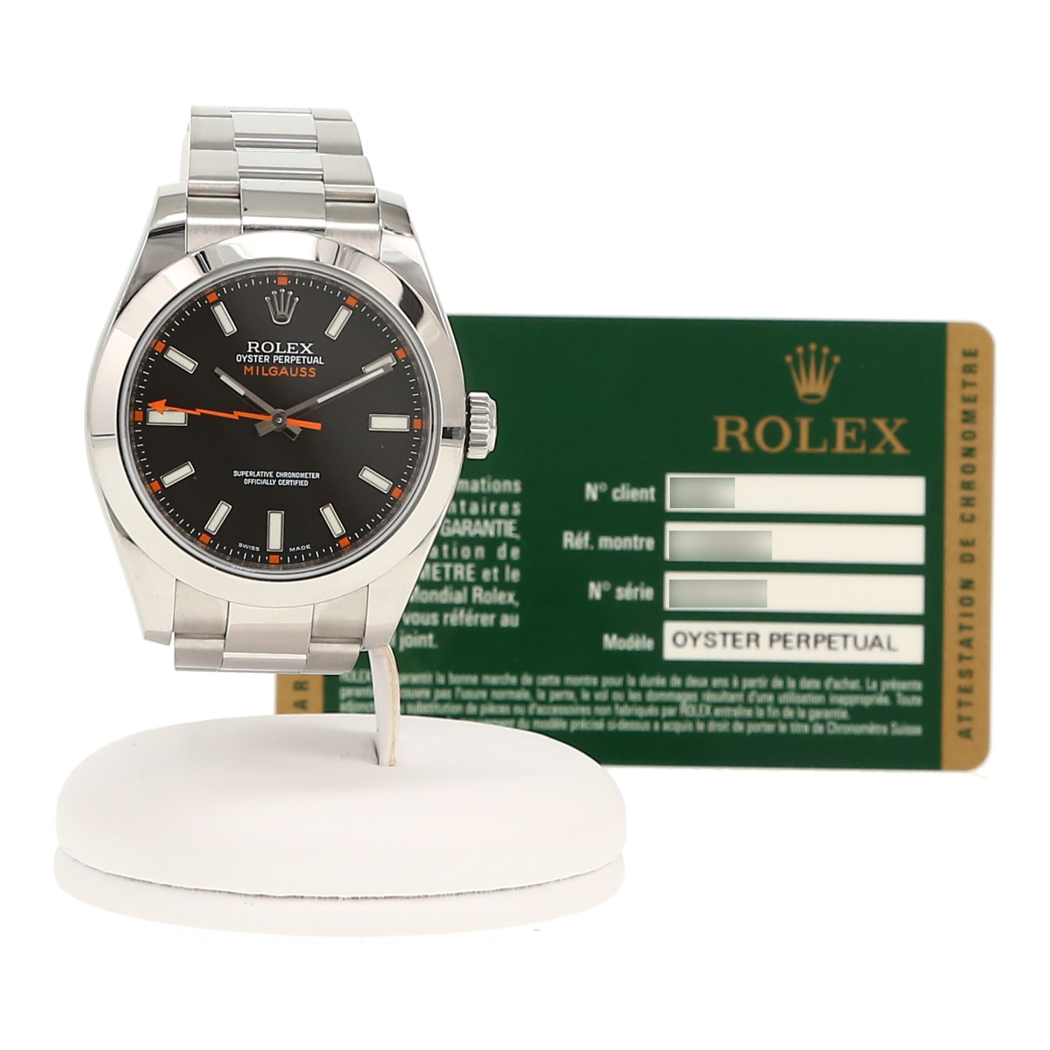 Orologio Rolex Milgauss in acciaio Ref: Rolex - 116400  Circa 2008