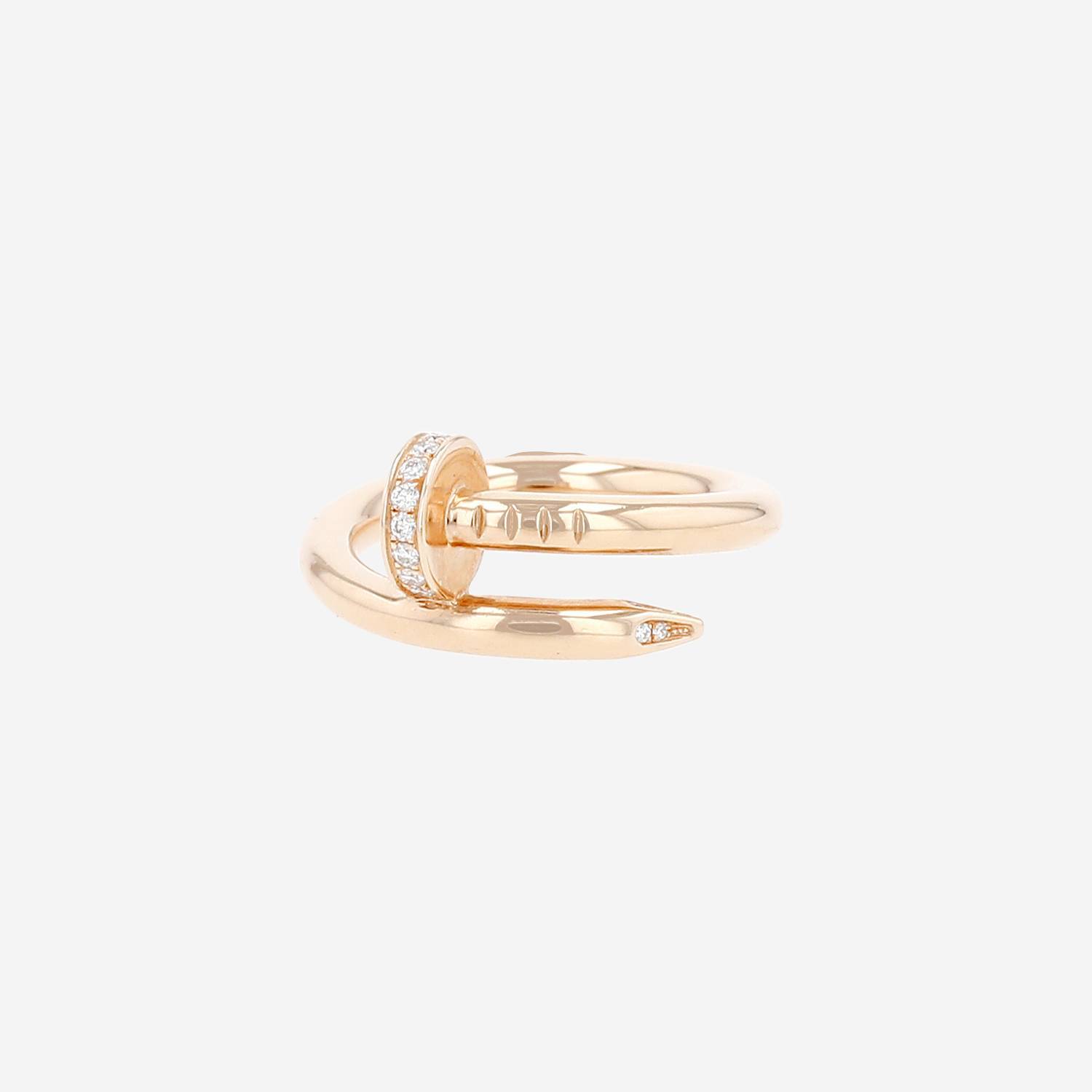 Cartier Juste un clou ring in pink gold and diamonds