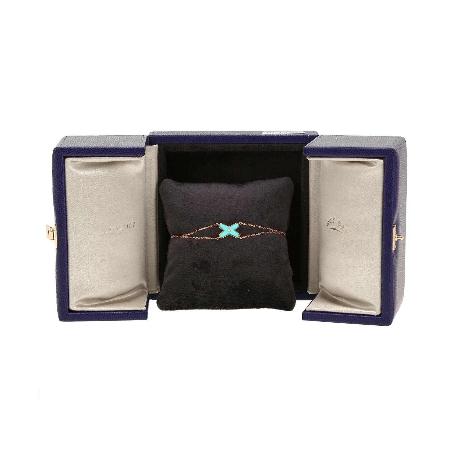 Bracelet Chaumet Jeux de Liens en or rose, turquoise et diamant