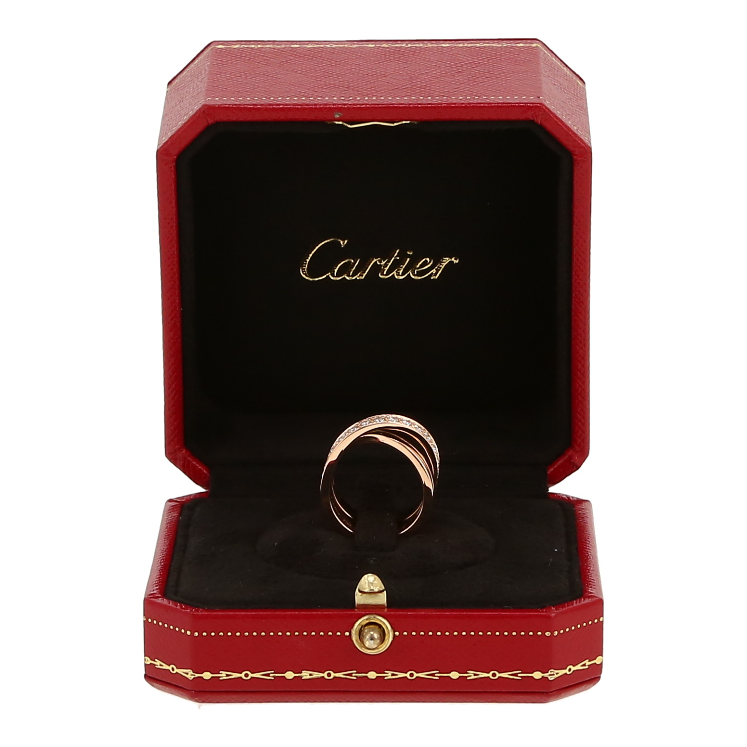 Sortija Cartier Nouvelle Vague de oro rosa y diamantes - Detail D2