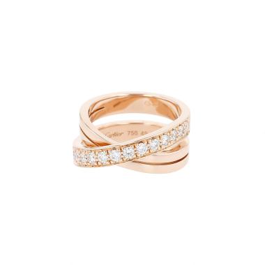 Bague Cartier Nouvelle Vague en or rose et diamants