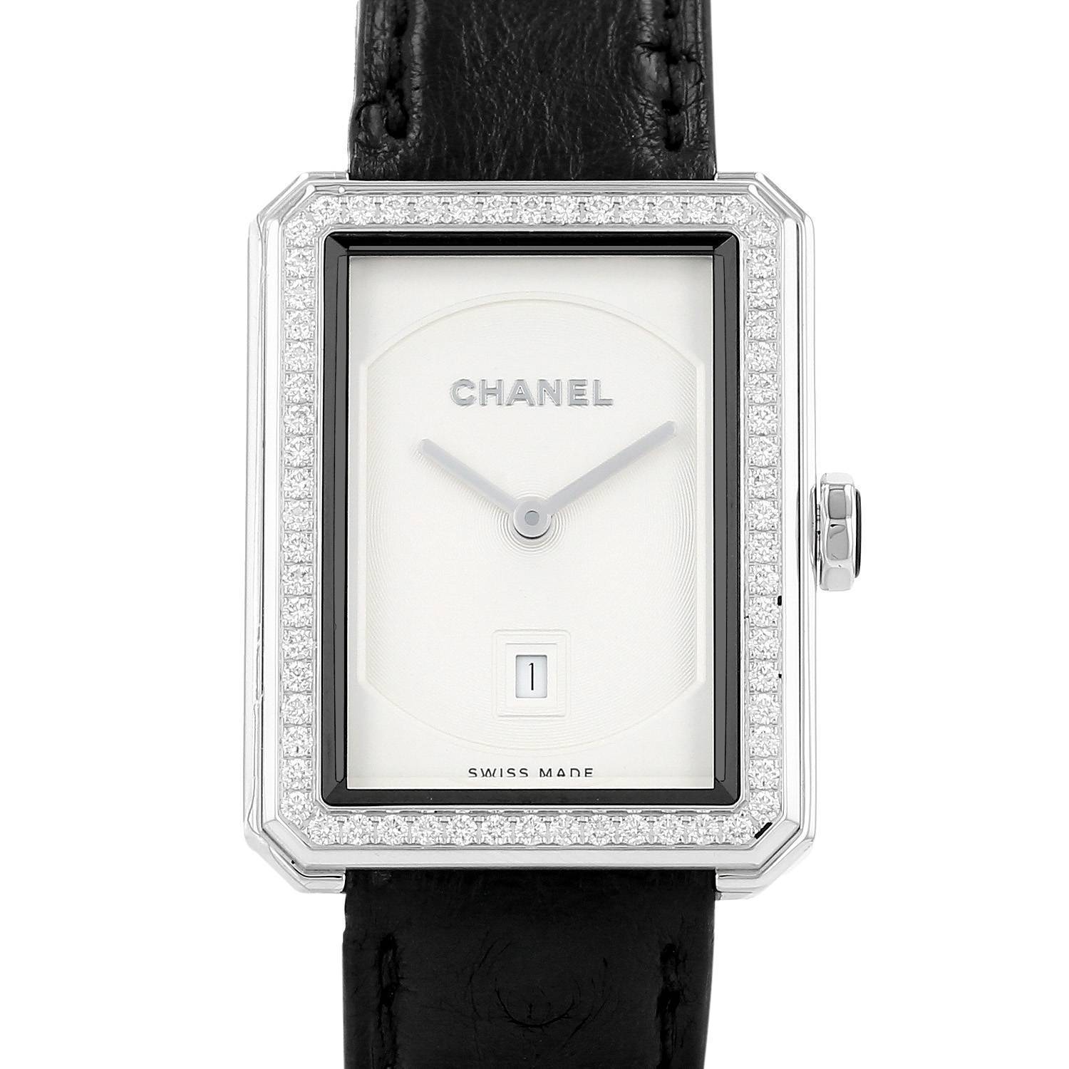 Montre Chanel Boy-friend moyen modèle en or blanc Ref: Chanel -