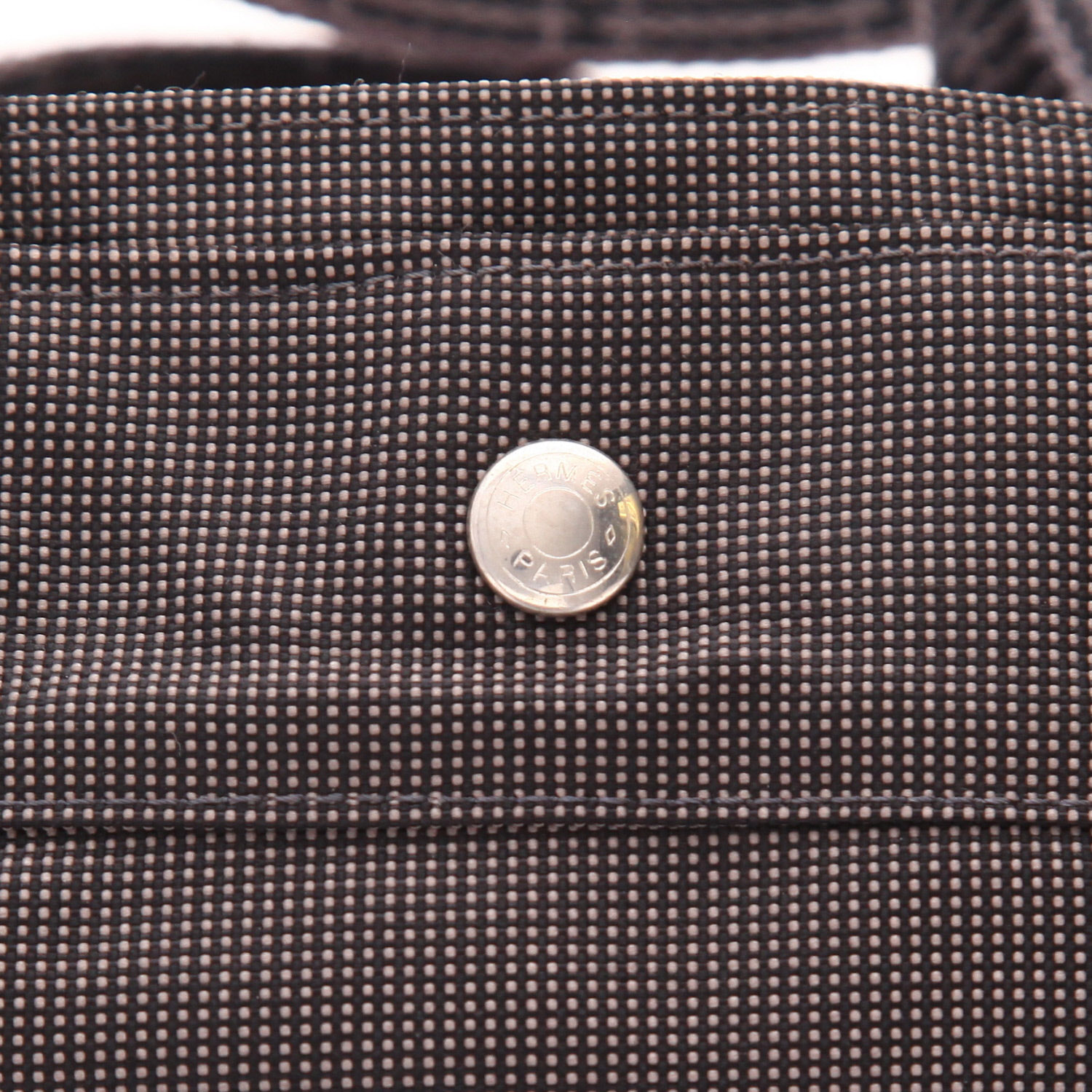 Bolso de mano Hermès  Toto Bag - Shop Bag en lona gris - Detail D2