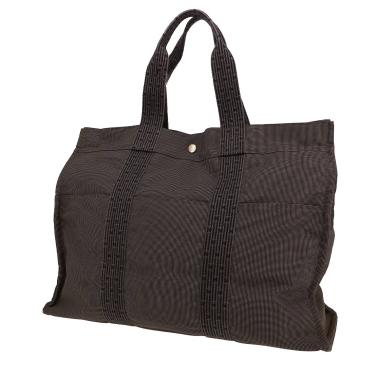 Sac à main Hermès  Toto Bag - Shop Bag en toile grise