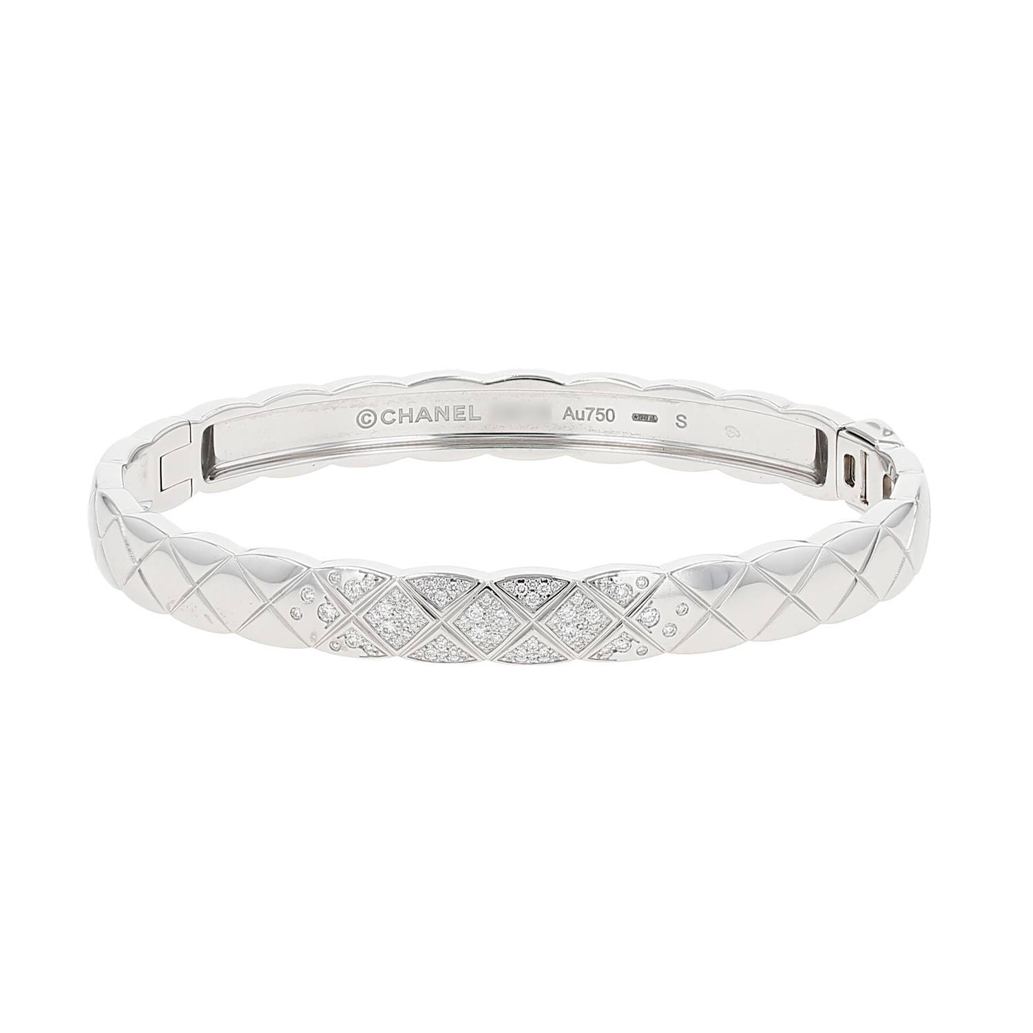 Bracelet Chanel Coco Crush en or blanc et diamants