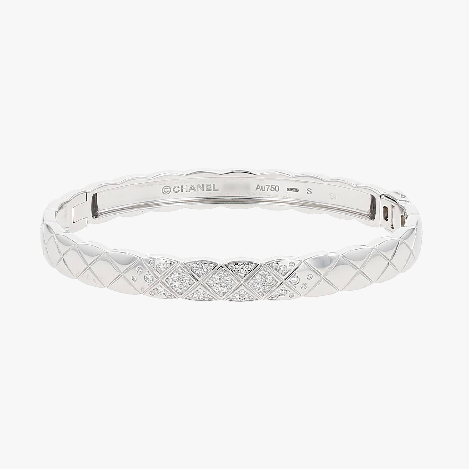 Brazalete Chanel Coco Crush de oro blanco y diamantes