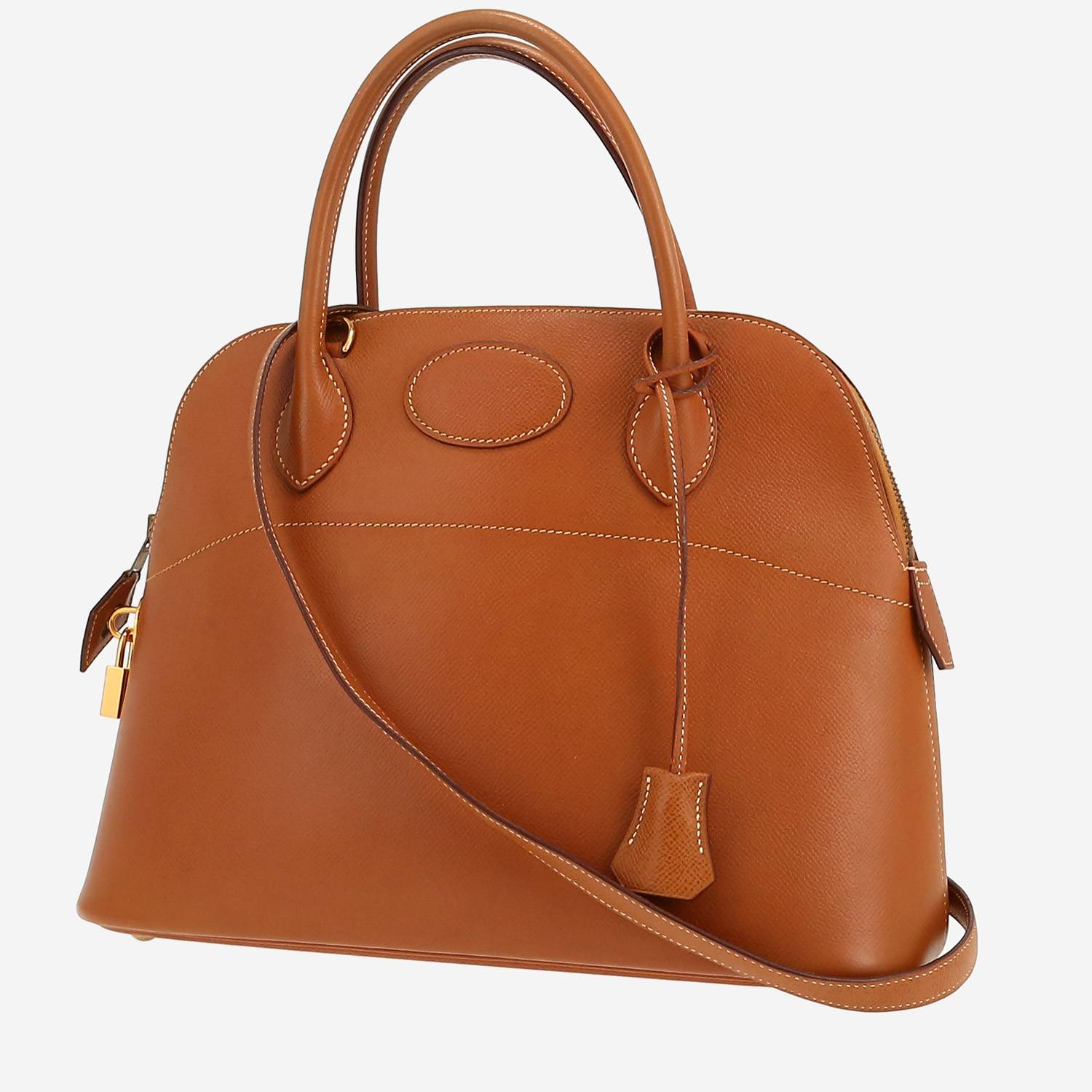 Hermès  Bolide 31 cm handbag  in gold Courchevel leather