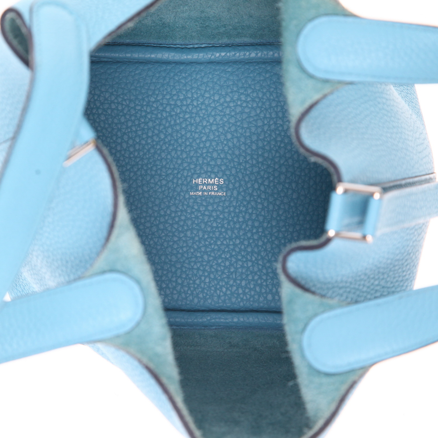 Hermès  Picotin 18 cm handbag  in Northern Blue leather taurillon clémence - Detail D3