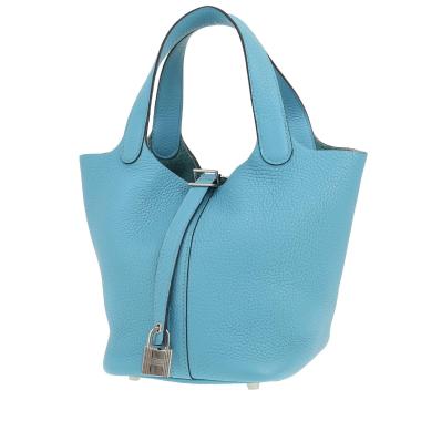 Hermès  Picotin 18 cm handbag  in Northern Blue leather taurillon clémence