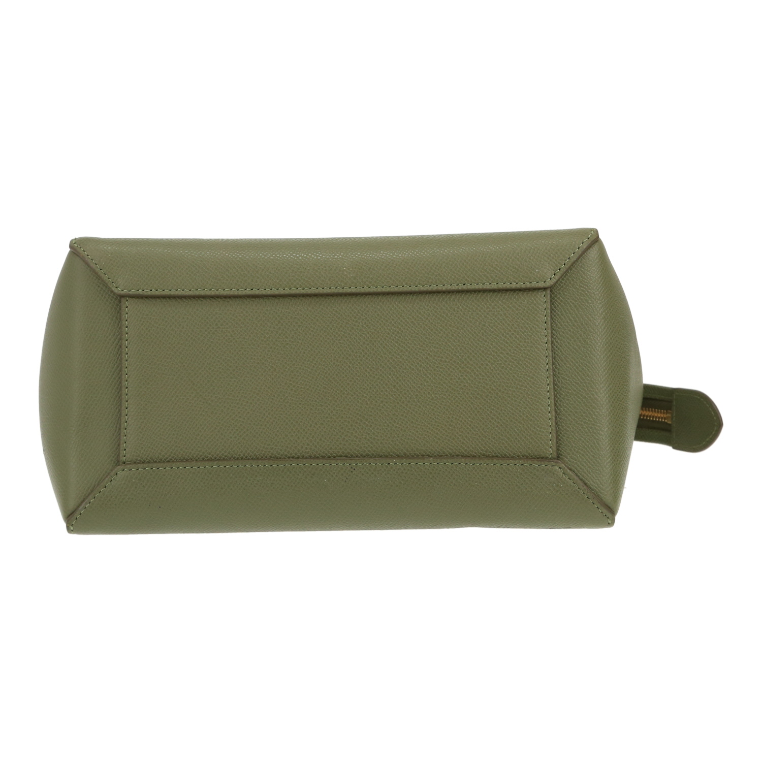 Bolso bandolera Celine  Belt Micro en cuero granulado verde - Detail D1